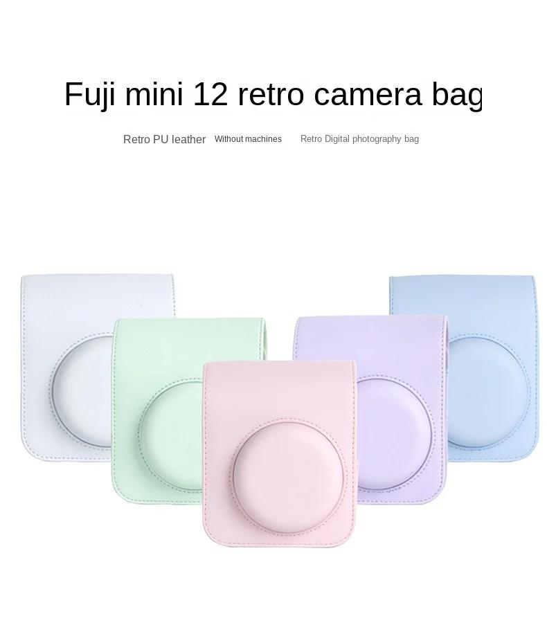 Чехол для камеры Instax Mini 12 из ПУ-кожи, мягкий защитный чехол, дорожная сумка для фотокамеры Fujifilm с плечевым ремнем, новый
