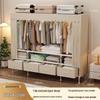Sturdy Polyester Fabric Wardrobe with Reinforced Steel Pipes
