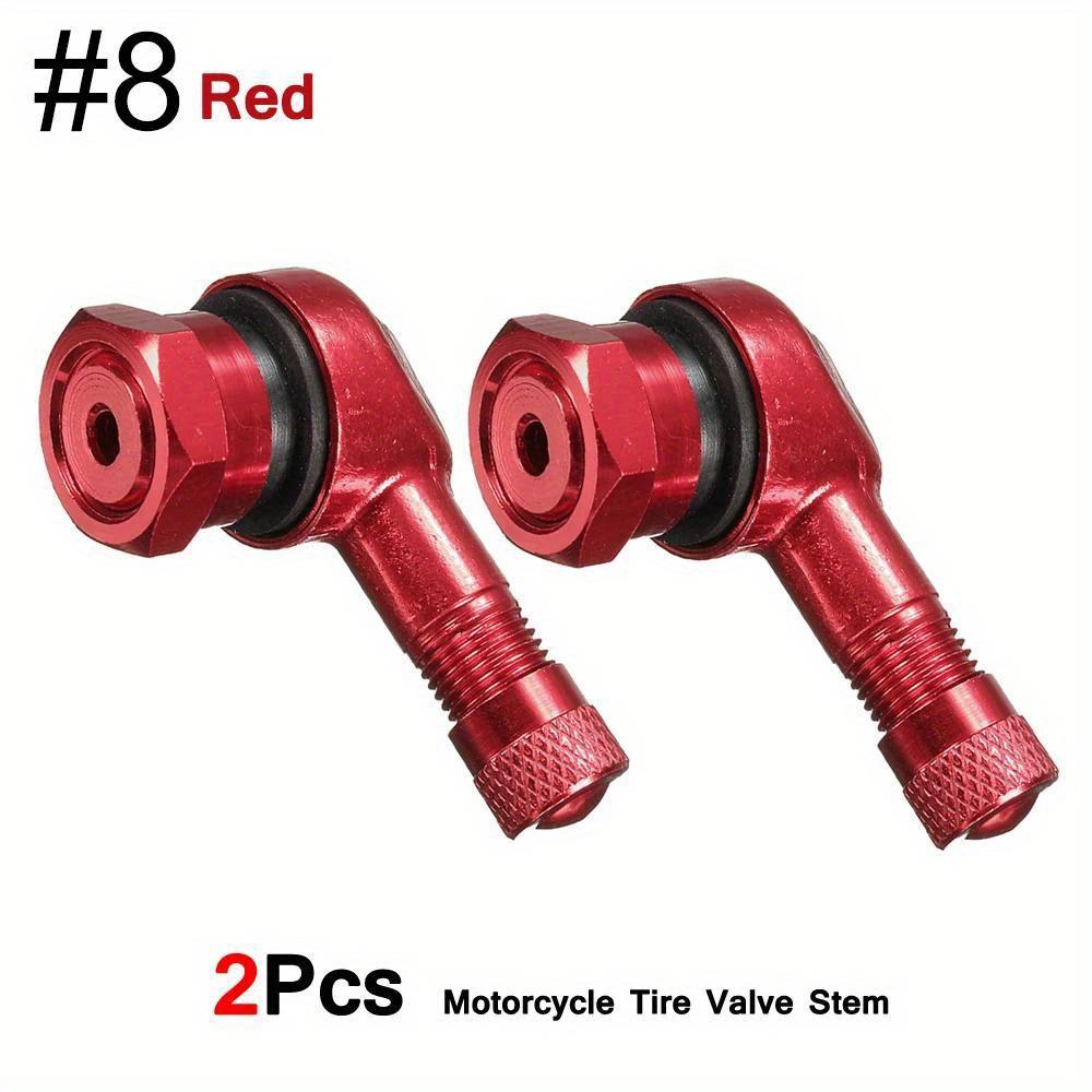 2Pcs 90 Degree CNC Motorcycle Tire Valve Stems -Universal Motorcycle Aluminum Wheels Tire NCY Leak-proof TWPO Valve Caps