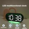 Portable Digital Alarm Clock Three-Level Adjustable Brightnes Week/Date/Temp/Night light/Two Sets of Alarm LED Clock for Bedroom