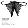 Women Panties Lace Open Crotch See-through Bow-knot Decor Solid Color Thongs G-string Lady Low Waist Thin Intimate Women Underwear