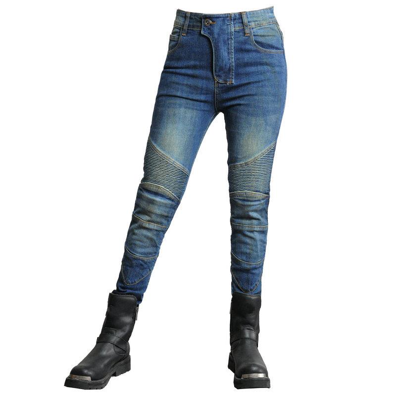 LOONG + БАЙКЕР + мотоциклетные джинсы женские + брюки для езды на мотоцикле в стиле ретро, ​​брюки с защитой от падения + расширенная защита