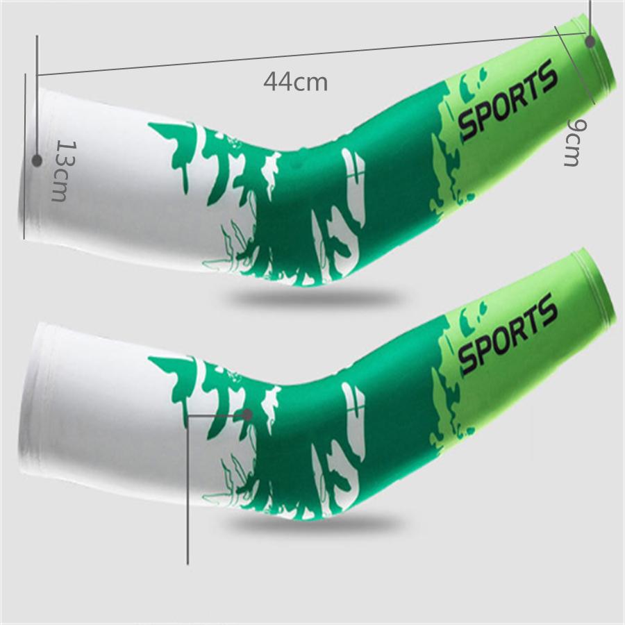 Gradient SPORTS Print Ice Silk UV Protection Arm Sleeves, Cooling Anti-Slip Sun Sleeves for Men Women Outdoor Cycling Driving