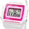 Casio Стандартные цифровые часы глянцевые белые x розовые Overseas Модель [Casio] W-215H-7A2V мужские женские [Товар]