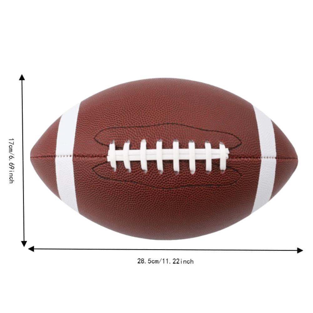 PU Leather Training Football Brown Rugby Ball Comfortable Grip Sports Ball Game Play