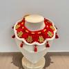 Pet New Year Scarf Cats & Dogs For Spring Festival Handmade Craft Accessory Cat's Headband Chinese Wedding Decoration
