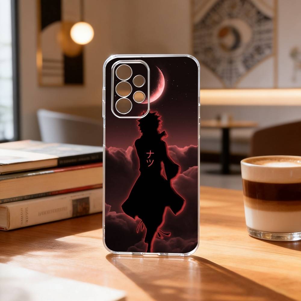Чехол для телефона Fairy Tail Нацу Убийца Драконов Силуэт Для Samsung S25,S24,S21,S22,S23,S30,Ultra,S20,Plus,Fe Прозрачный Чехол