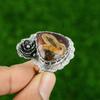 Mookaite Stone 925 Sterling Silver Sister Flower Promise Bezel Stackable Ring
