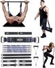 INNSTAR Регулируемый жим лежа с помощью эспандеров, набор, резина 48 кг и съемный тренажер для груди для домашних тренировок, фитнес-оборудование с дверным упором