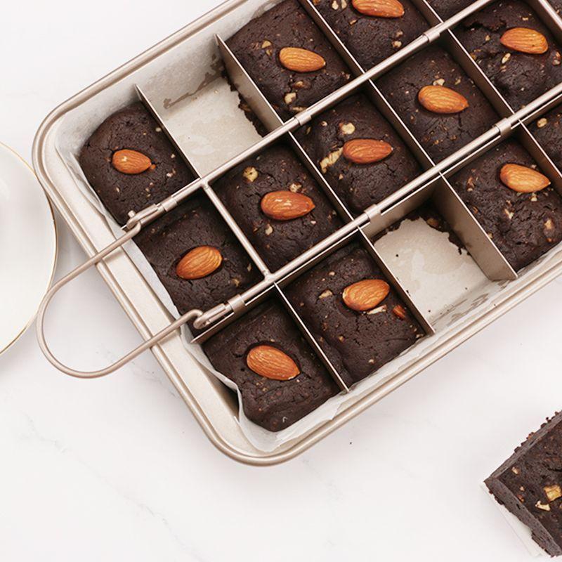 Thickening Carbon Steel Cake Mold Creative Brownie Pan18 Lattice Rectangle Divided Into Slices of Date Cake Pineapple Pastry Pan
