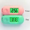 Mini Portable Digital Desk Clock Time Date Display Glow Backlight AG10 Battery Powered Table Clock With Keychains LCD Clock