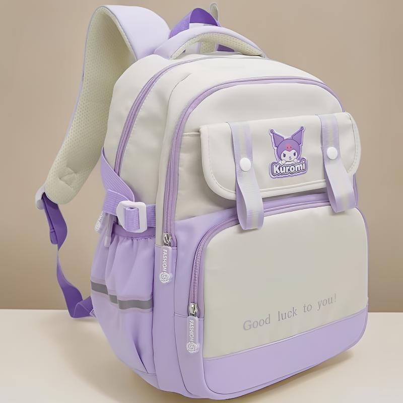 Водостойкий школьный рюкзак Canvas Kuromi & My Melody для учеников 1-3 классов.
