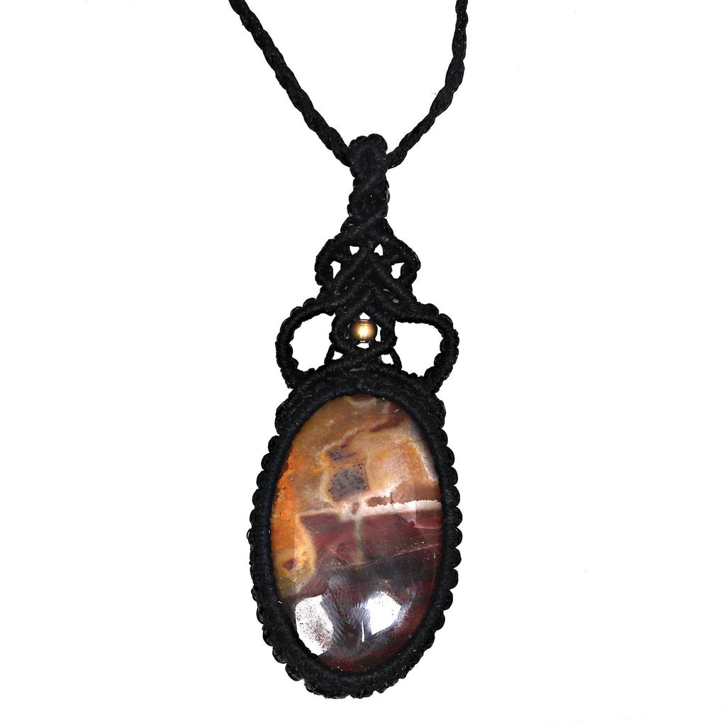 Палочка Агат Макраме Нить Драгоценный Камень Ювелирные Изделия Ручной Работы 20-36''Ad Подвеска Унисекс