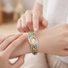 Retro Flower Butterfly Watch Quartz Movement Floral Watch Set  Evening Party