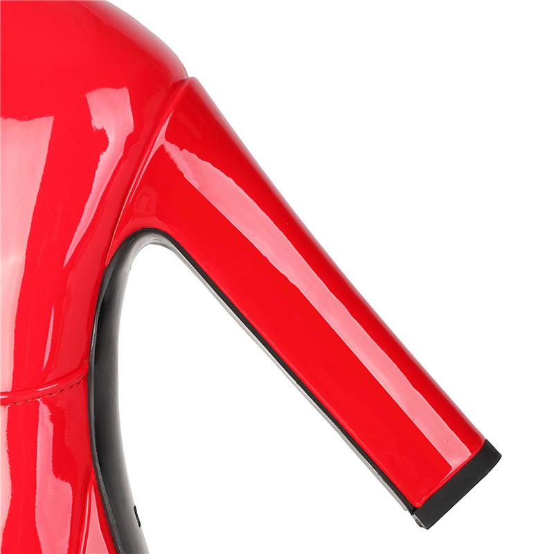 Women's high-heeled boots, sexy European and American style waterproof platform thick-heeled knee boots, autumn and winter large-size boots
