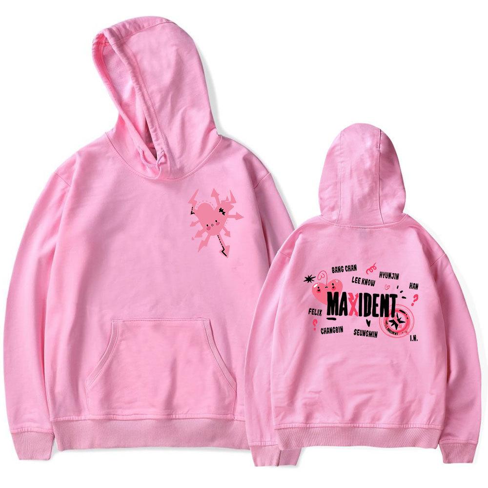Mens Womens Hoodie Stray Kids Kpop Hoodies Streetwear Harajuku Casual Printed Hooded Pullover Sweatshirts