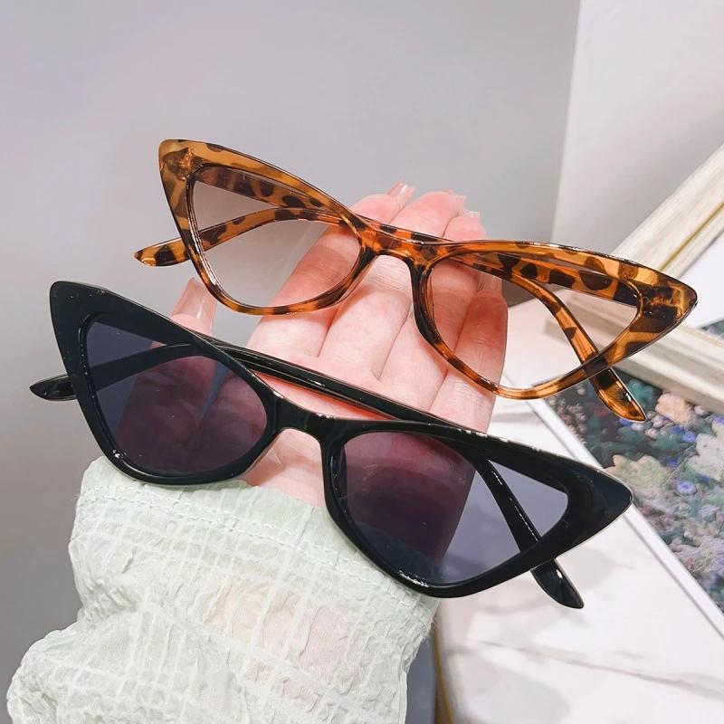 Fashion Cat Eye Sunglasses Women Vintage Oversized Shades Uv400 Triangle Sun Glasses Female Goggle Eyewear