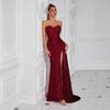 Elegant Off-Shoulder Evening Dress With Side Slit Long Gown Party Formal Event