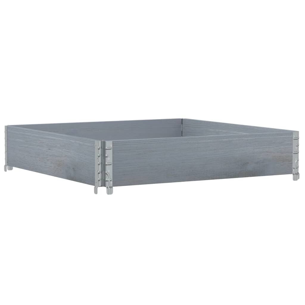Planting Box Gray 100x100 cm Solid Pine Wood