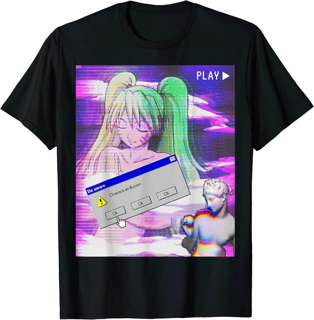 NEW LIMITED VAPORWAVE AESTHETIC JAPANESE STYLE ANIME Gift Idea Tee T-Shirt S-3XL