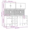 Workbench with Drawers 10 pcs Red Engineered Wood and Steel