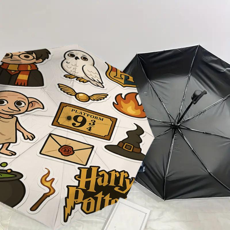 1PC Warner Harry Potter Platform 9 3/4 Umbrella-8-Rib Reinforced, Automatic Open, Lightweight & Durable-A68
