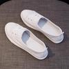 Универсальные маленькие белые туфли женские туфли весна и осень новые белые спортивные и повседневные модные плоские кожаные
