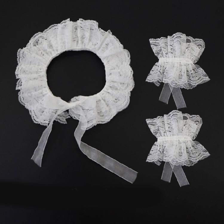 Кружевной декоративный воротник-манжета на запястья, комплект для аниме-мероприятий, аксессуары для костюмов и косплея.