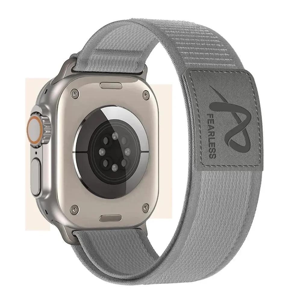 Нейлоновый кожаный ремешок для Apple Watch Band Ultra 49 мм 44 мм 45 мм 42 мм 41 мм 40 38 мм Спортивный ремешок для часов Iwatch Серия 9 8 7 6 5 Браслет