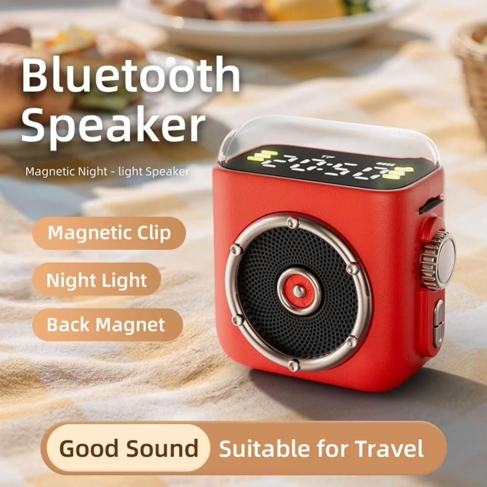 Magnetic Back Clip Wireless Speaker Built in Microphone Portable Speaker Outdoor Player