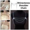 Luxury Bling Body Chain Water Drop Rhinestone collarbone chain Gift Women's Shoulder Chain  Bridal