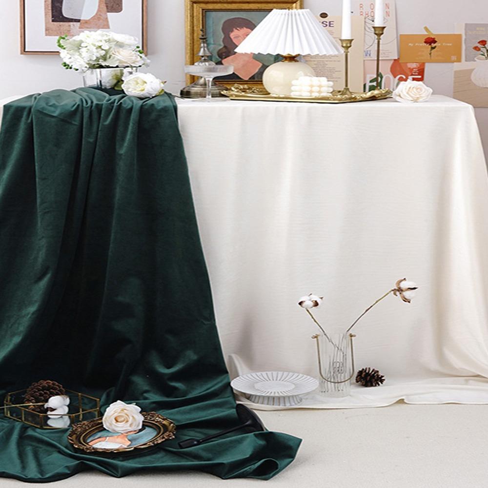 Soft Texture Table Linen Overlay 70x300cm Soft Velvet Fabric Runner Reception Decorations