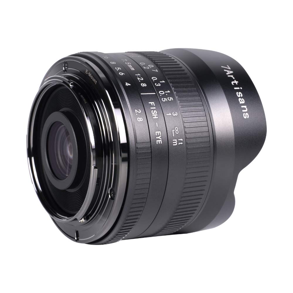 7Artisans II ED E байонет Sony E черный объектив 7.5mm F2.8 FISH-EYE APS-C