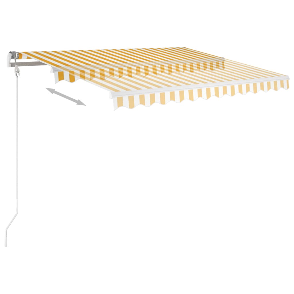 Automatic Retractable Awning 300x250 cm Yellow and White