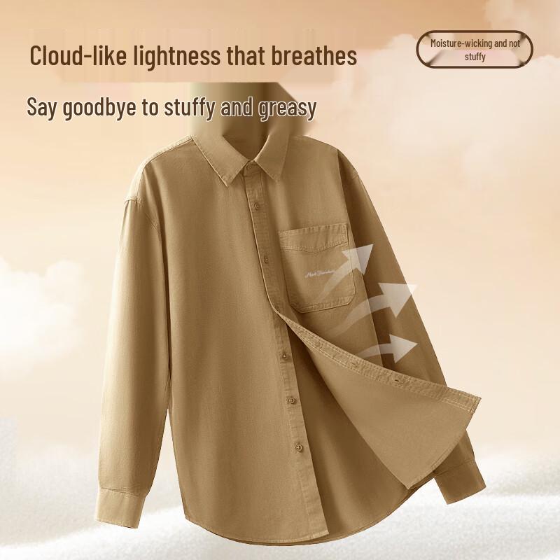 Mark Fairwhale Men's Retro Cotton Long-Sleeve Shirt Jacket