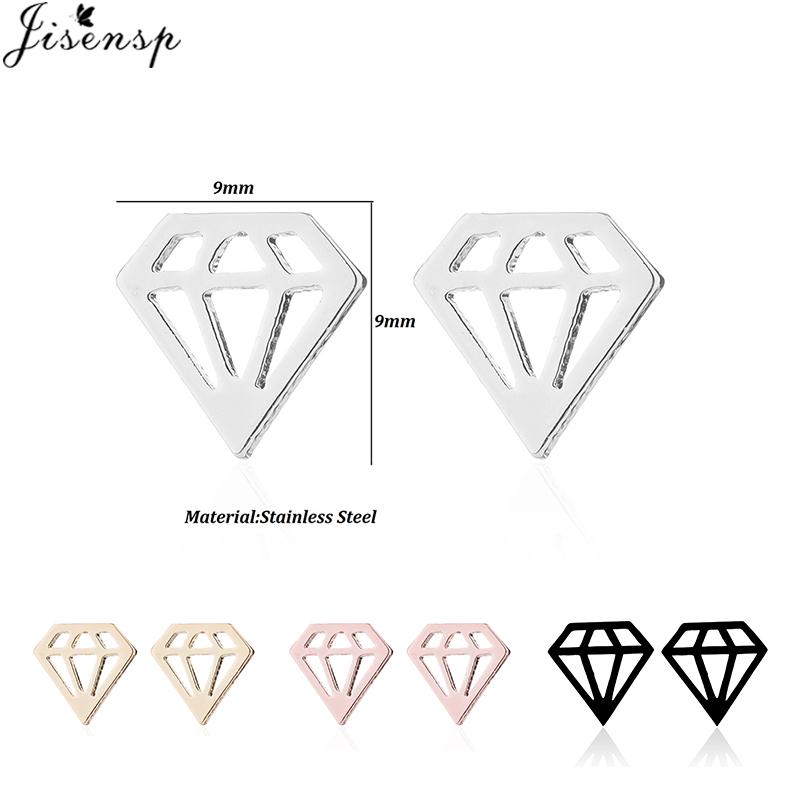 Small Stainless Steel Earrings Women Punk Jewelry Fashion Moon Leaf Scissors Snow Mountain Stud Earring Best Gift for Friends