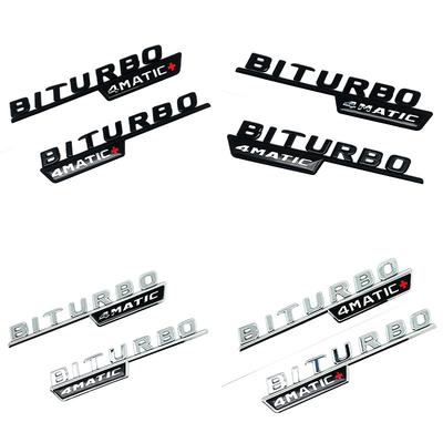 2 шт. Автомобильные буквы Накладка на крыло Значок BITURBO 4MATIC Plus Наклейка для Mercedes AMG C43 E43 GLE43 GLC43 W205 W213 Аксессуары