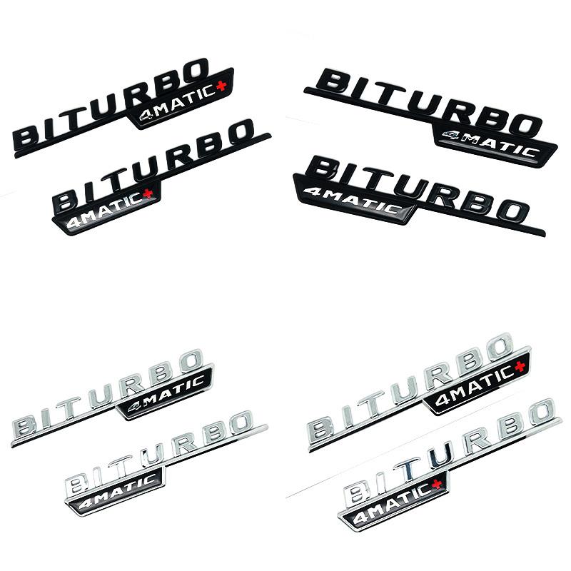 3D Guardabarros De Coche BITURBO 4MATIC ignia Emblema Pegatina Para Mercedes C43 AMG W205 W204 E43 W213 W212 GLC43 GLE43 W166