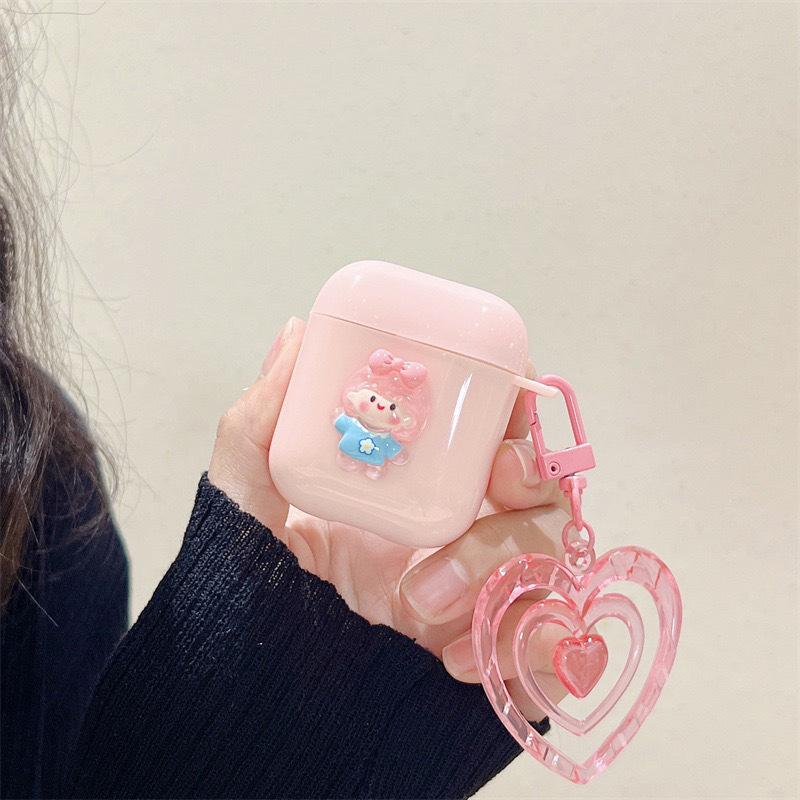 Xiaoqing Свежий Воздух Подходит Для Airpodspro3 Apple Bluetooth Гарнитуры Чехол Airpods1/2 Поколения Мягкая Девушка
