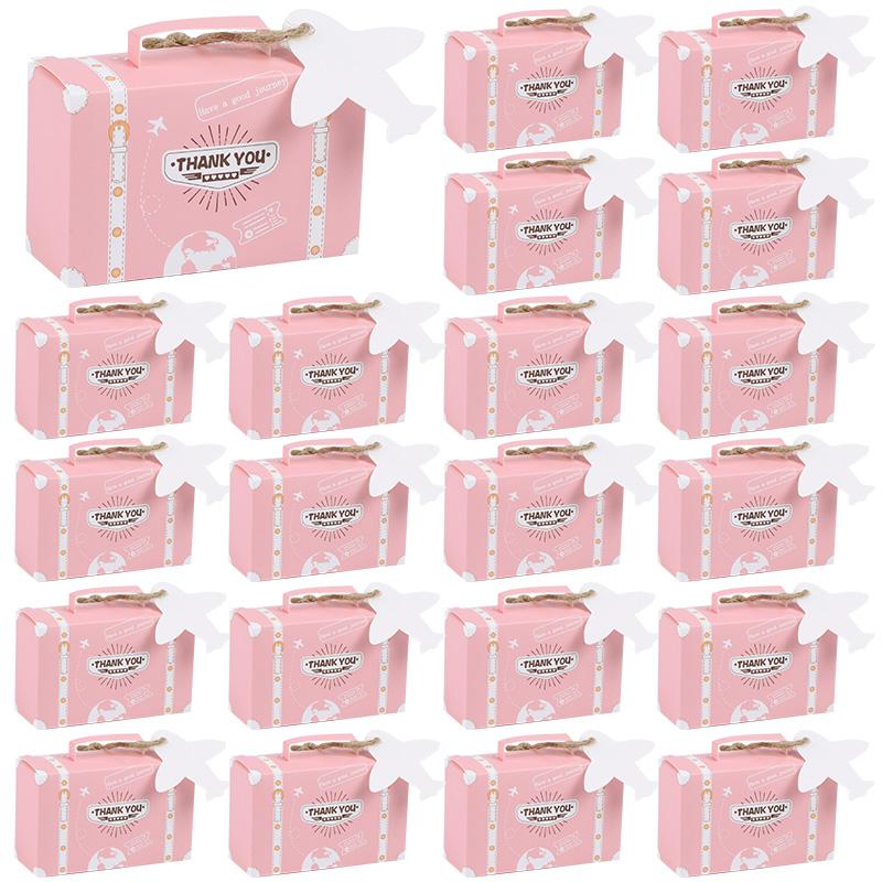 10/30 шт. Спасибо Чемодан Подарочная коробка Детский праздник Конфеты Шоколад Упаковочная коробка Принадлежности для детской вечеринки Путешествия Свадебные сувениры