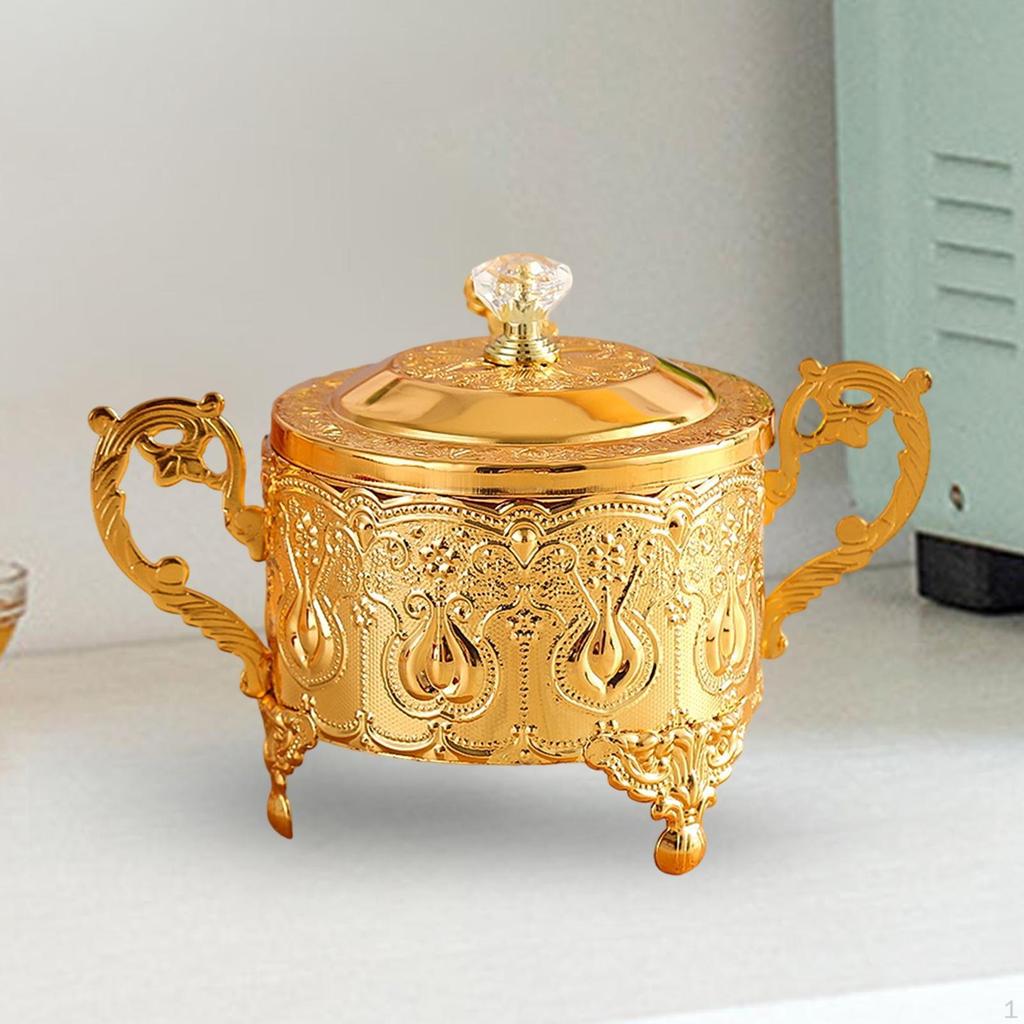 Сахарница с крышкой и ложкой, ретро, пыленепроницаемая, многоцелевая, емкость для приправ, банка для еды для мероприятия, праздника