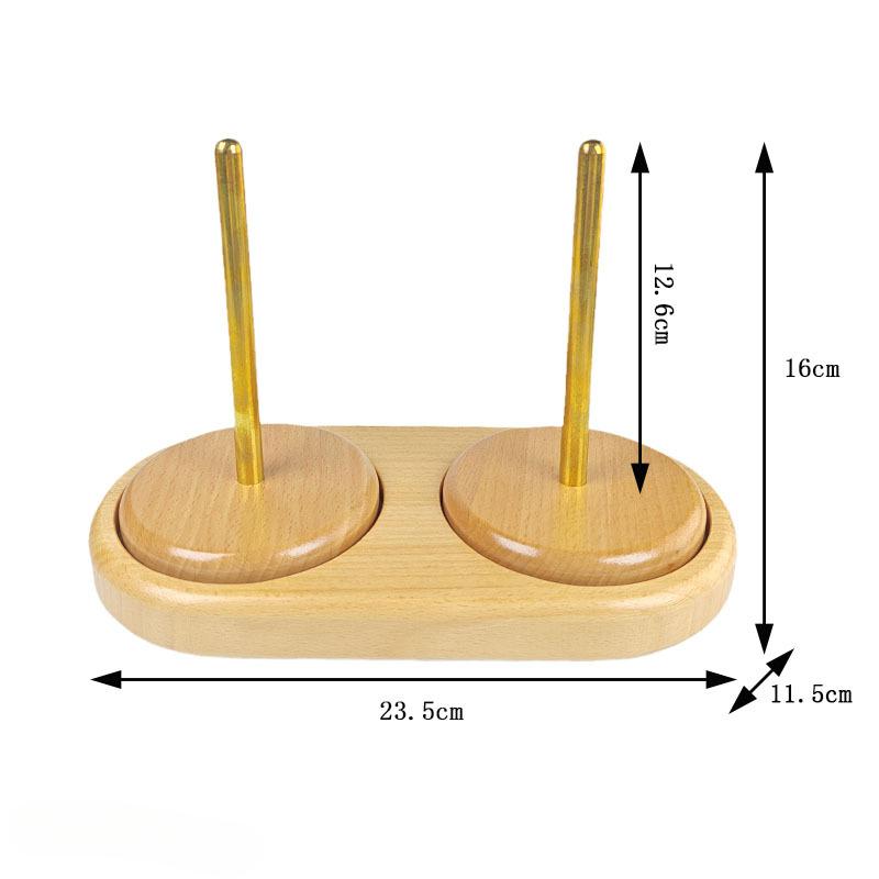 Деревянная подставка для пряжи, держатель для катушек пряжи, моталка для шерстяных клубочков, магнитный вращающийся держатель-спиннер, прядение, хранение катушек пряжи для дома, плетение