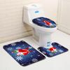 Christmas Bathroom Floor Mat Toilet Three-Piece Set