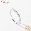 Tancise Classic 925 Sterling Silver Zircon Ring Ladies Jewelry Wedding Promise Party Gift