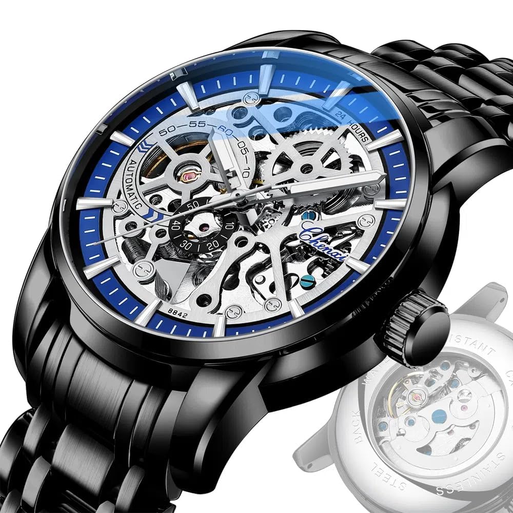 Men's Automatic Mechanical Watch Stainless Steel Luminous Waterproof Watch