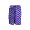Adidas Neo All Over Print Drawstring Elastic Waist Straight Leg Shorts Unisex Shorts Purple HM2031