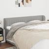 VidaXL Headboard with Ears Light Grey 203x23x78-88 Cm Fabric3117404