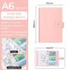 Macaron Money Organizer PU Leather Loose-leaf Notebook Durable Cash Saving Planner  Planner