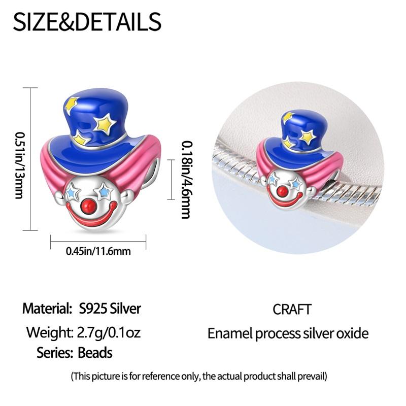 New In Original Charms Copper Clown Series Mask Pendant Charms Fits 3Mm Original Bracelet Women Diy Jewelry Gifts