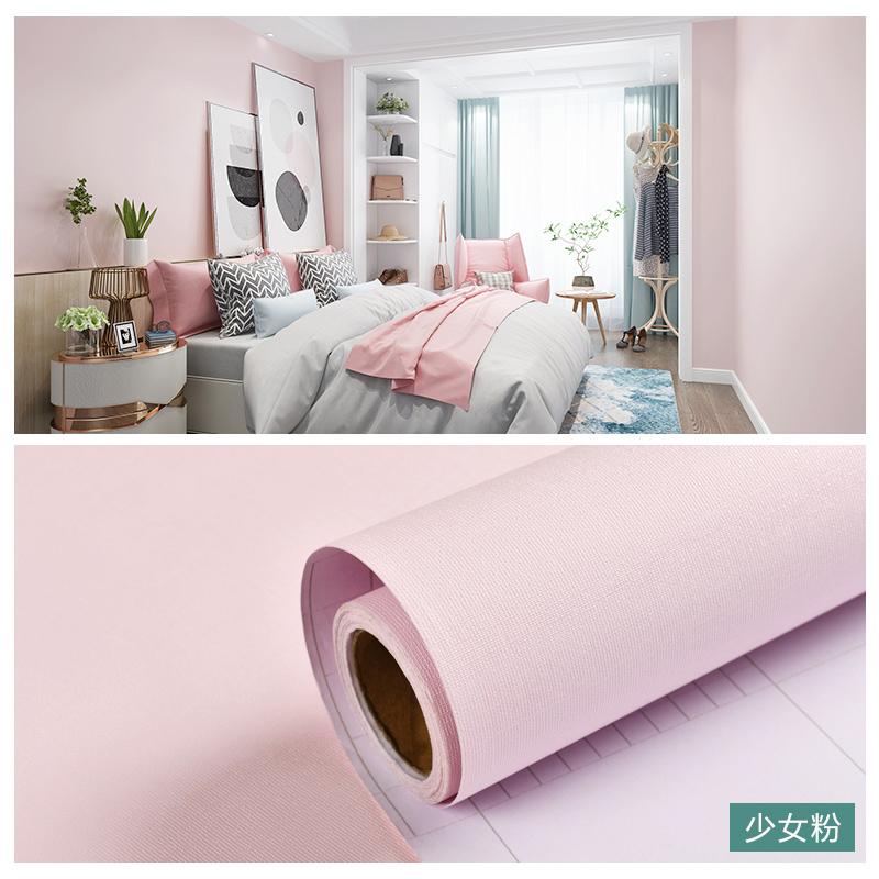 Макарон DIY Однотонные наклейки Самоклеящиеся Утолщенные Водонепроницаемые ПВХ Спальня Общежитие Шкаф Стена Ремонт Обои